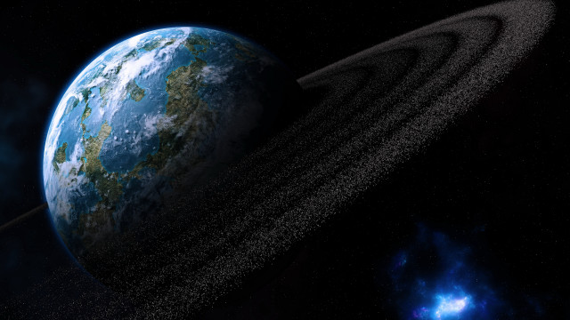 Planet ring dust star space free wallpaper for desktop - medium preview image