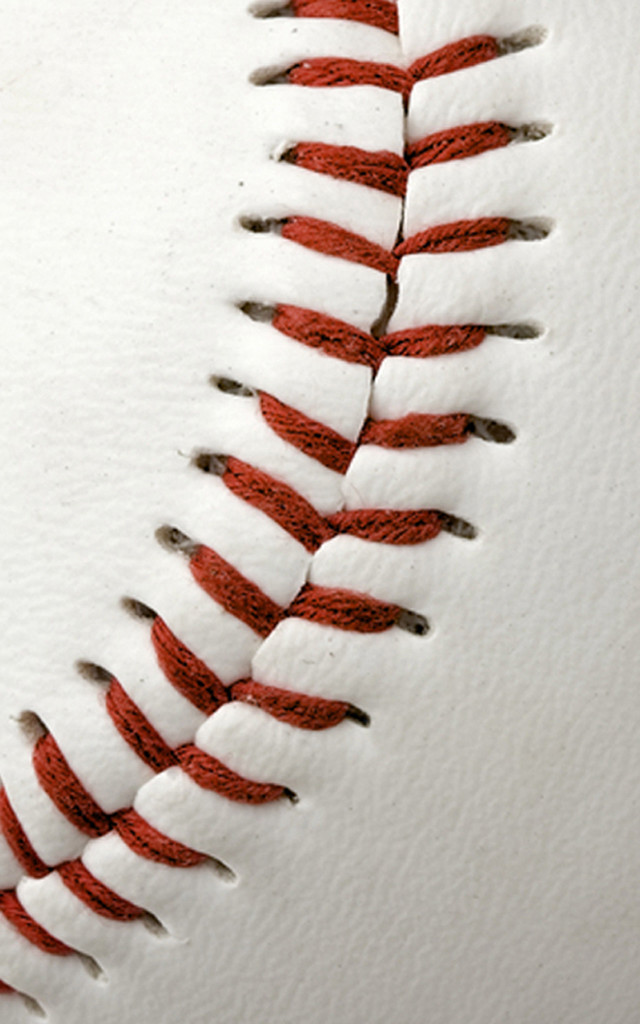 Baseball stitched red thread white free wallpaper for mobile - medium preview image