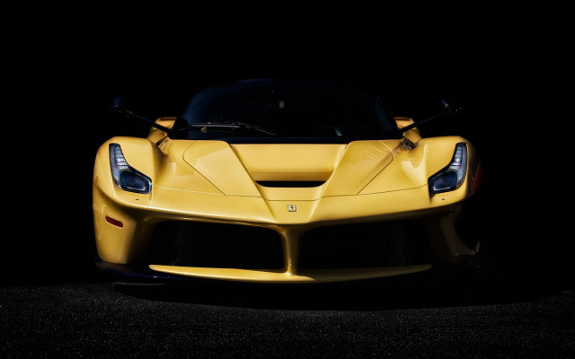 Yellow sports car night sky #3 free wallpaper for desktop - medium preview image