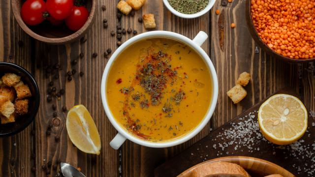 Soup spoon foods table bread free wallpaper for desktop - medium preview image