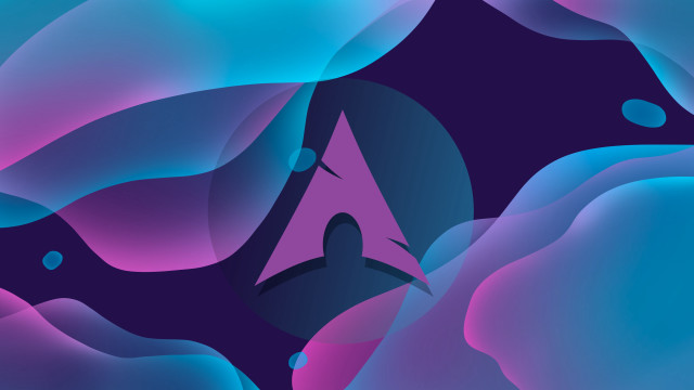 Blue purple person middle vector free wallpaper for desktop - medium preview image