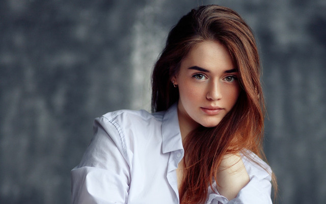 Elina karimova portrait long hair free wallpaper for desktop - medium preview image