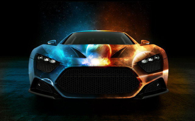 Colorful car hood design headlights #3 free wallpaper for desktop - medium preview image
