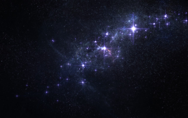 Stars night white center space free wallpaper for desktop - medium preview image