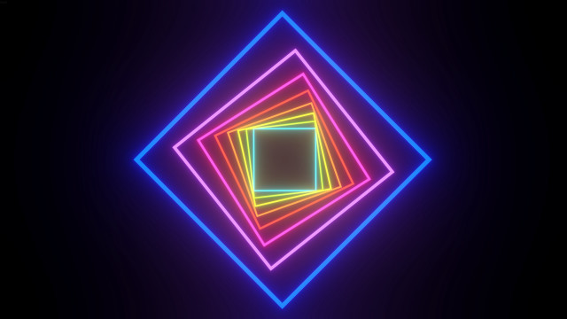 Neon diamond blue red rectangle free wallpaper for desktop - medium preview image