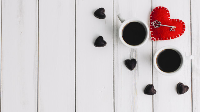 Coffee hearts pillow spoon cookie free wallpaper for desktop - medium preview image