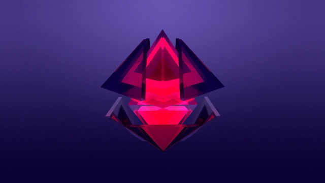 Purple red crystal cubism triangle free wallpaper for desktop - medium preview image