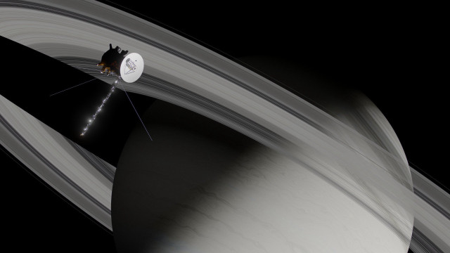 Saturn satellite space art epylon free wallpaper for desktop - medium preview image