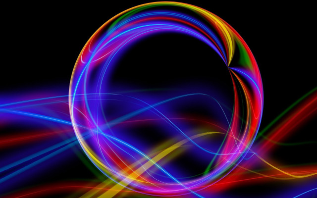 Colorful abstract o black lightning free wallpaper for desktop - medium preview image