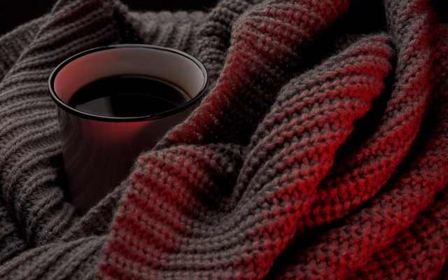 Coffee blanket redcup photorealism 3d free wallpaper for desktop - medium preview image
