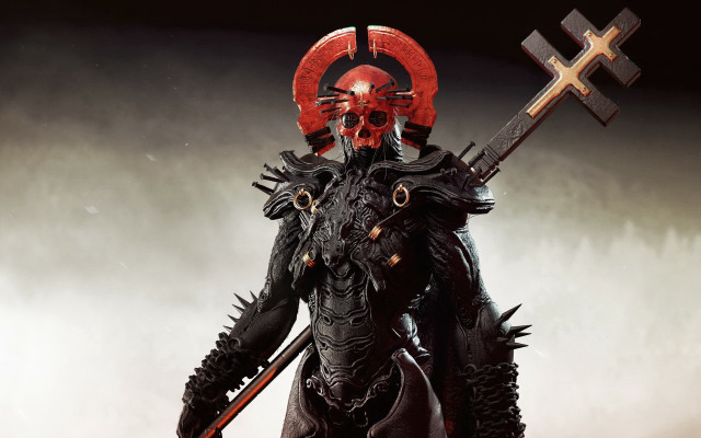 Demonic demon sword cross afrofuturism free wallpaper for desktop - medium preview image