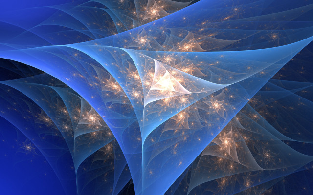 Blue star pattern mandelbrot fractals free wallpaper for desktop - medium preview image