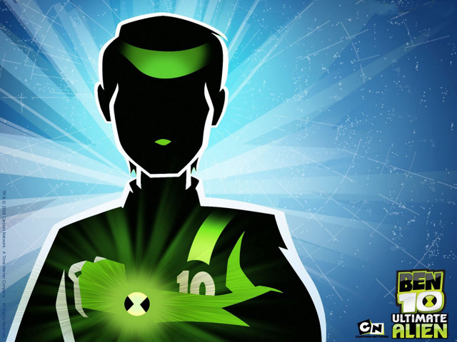 Stylized man green light face free wallpaper for desktop - medium preview image