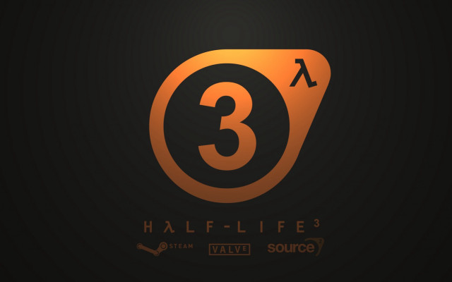 Half life3 logo orange black free wallpaper for desktop - medium preview image