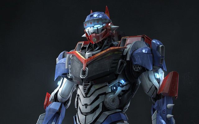 Robot suit helmet sword striped free wallpaper for desktop - medium preview image