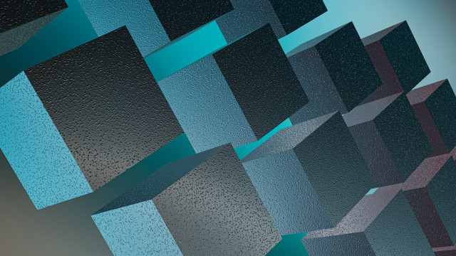 Blue black abstract geometric design #2 free wallpaper for desktop - medium preview image