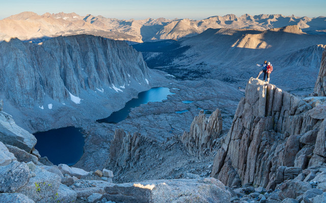 Cliff overlook mountain lake romantic free wallpaper for desktop - medium preview image