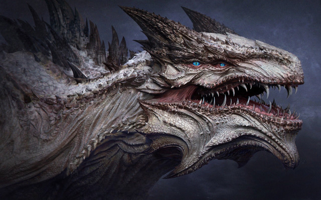 Dragon open mouth sharp teeth free wallpaper for desktop - medium preview image