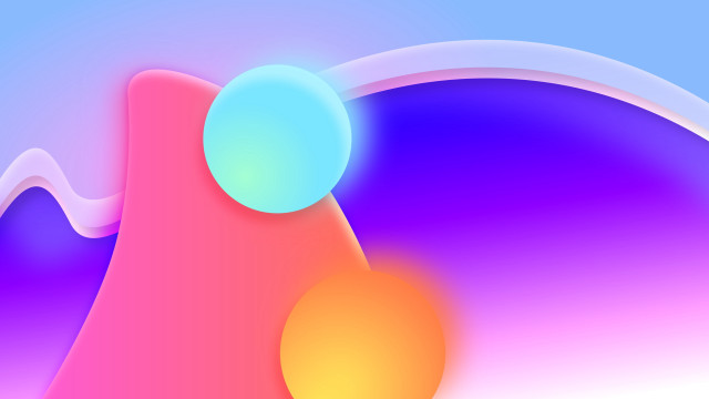 Colorful abstract blue pink circle free wallpaper for desktop - medium preview image