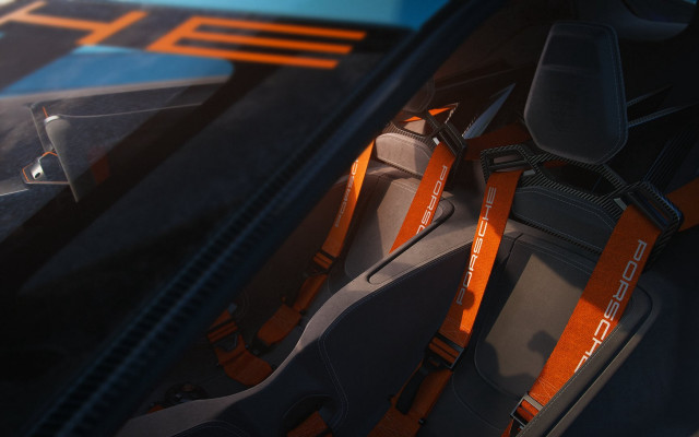 Car seat orange trim steering free wallpaper for desktop - medium preview image