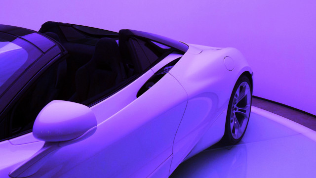 White car black top purple free wallpaper for desktop - medium preview image
