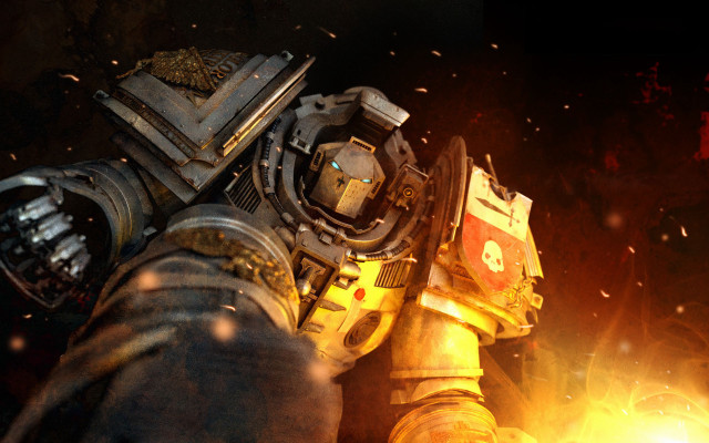 Fire embers explosion gears concept free wallpaper for desktop - medium preview image