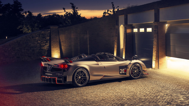 Silver sports car night roadside free wallpaper for desktop - medium preview image