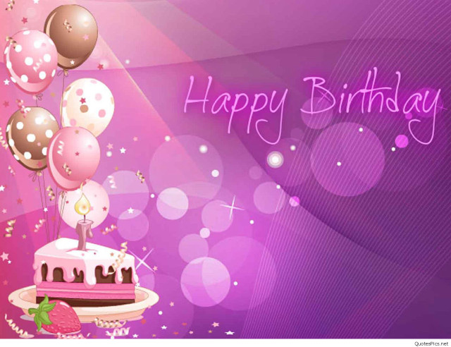 Birthday card cake balloons happy free wallpaper for desktop - medium preview image