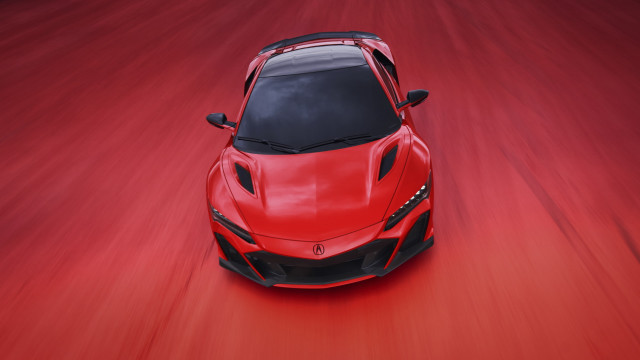 Red sports car black hood #2 free wallpaper for desktop - medium preview image