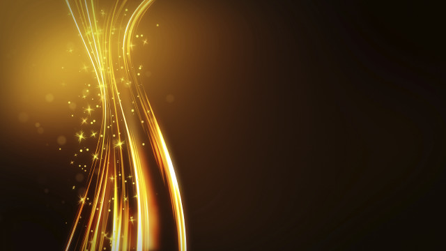 Gold background wavy stars black free wallpaper for desktop - medium preview image