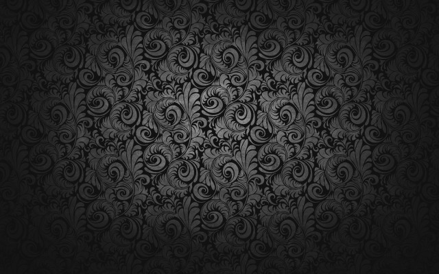 Black wallpaper swirls leaves pattern free wallpaper for desktop - medium preview image