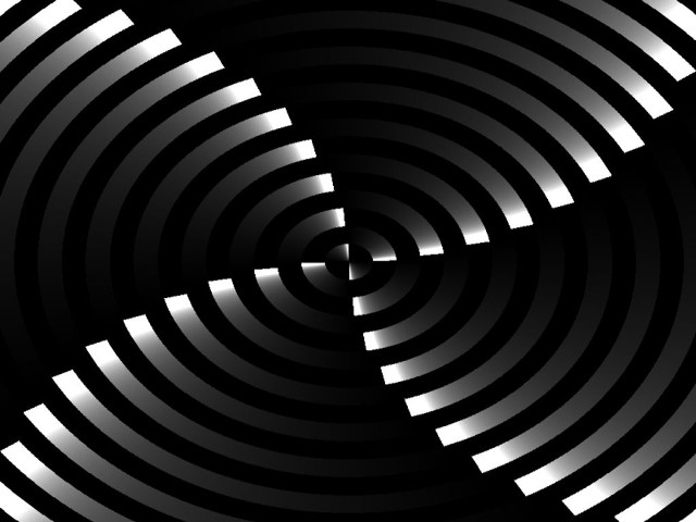 Black white circular light center free wallpaper for desktop - medium preview image