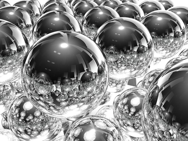 Shiny balls white background black free wallpaper for desktop - medium preview image