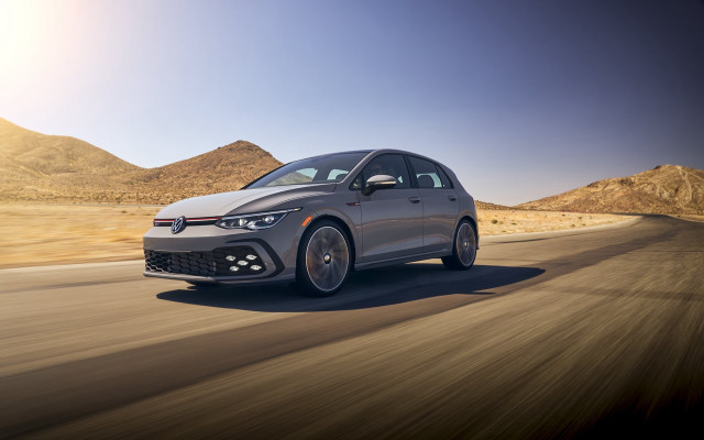 Silver car desert mountains blue #2 free wallpaper for desktop - medium preview image