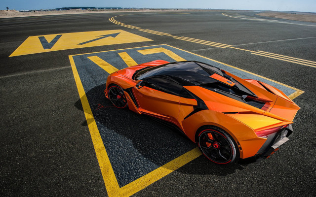 Car runway yellow arrow night free wallpaper for desktop - medium preview image