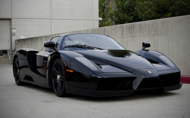 Black sports car parking lot #31 free wallpaper for desktop - medium preview image