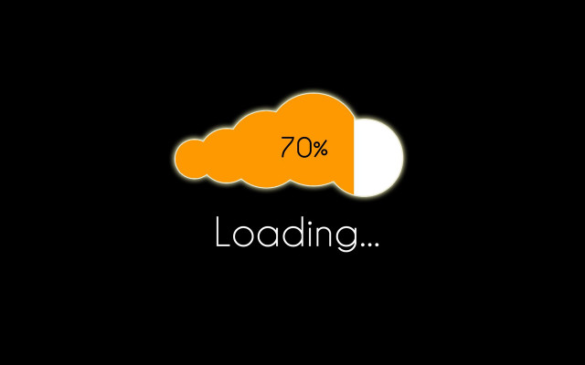 Black background white orange cloud free wallpaper for desktop - medium preview image