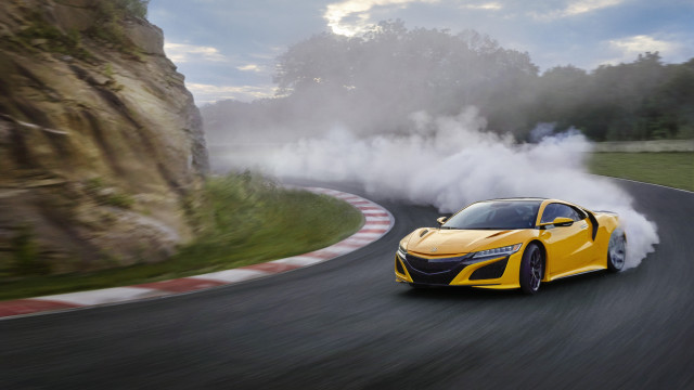 Yellow sports car smoke rocky free wallpaper for desktop - medium preview image