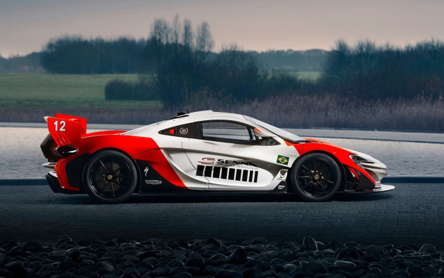 Racecar red white road water free wallpaper for desktop - medium preview image