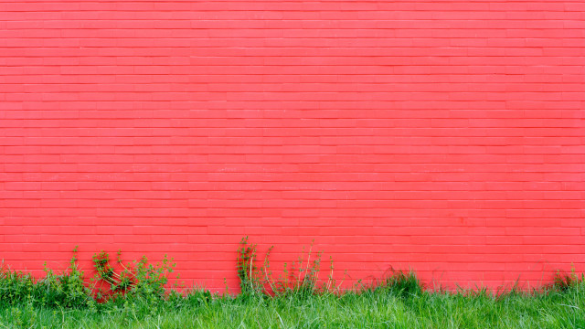 Red wall firehydrant grass sunset free wallpaper for desktop - medium preview image