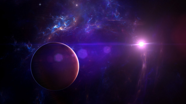 Space light distant planet moon free wallpaper for desktop - medium preview image