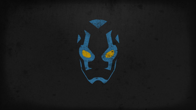 Blue yellow mask yellow eyes free wallpaper for desktop - medium preview image
