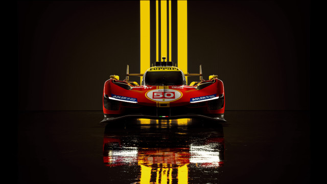 Red race car yellow stripe free wallpaper for desktop - medium preview image