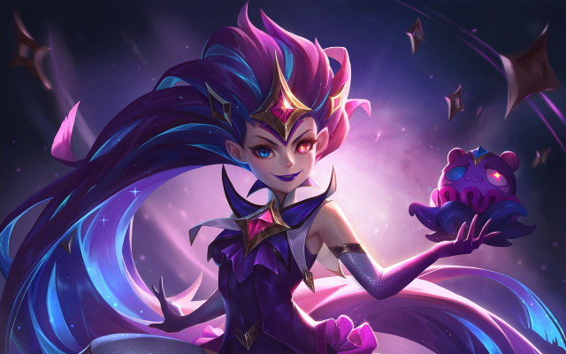 Purple hair star guardian splash free wallpaper for desktop - medium preview image