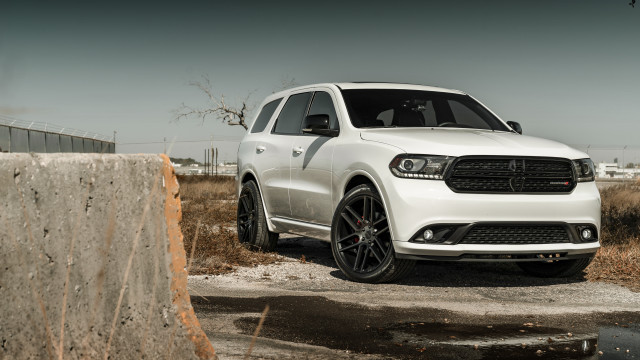 White dodge suv dirt road free wallpaper for desktop - medium preview image