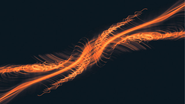 Blurry orange line volumetric fire free wallpaper for desktop - medium preview image