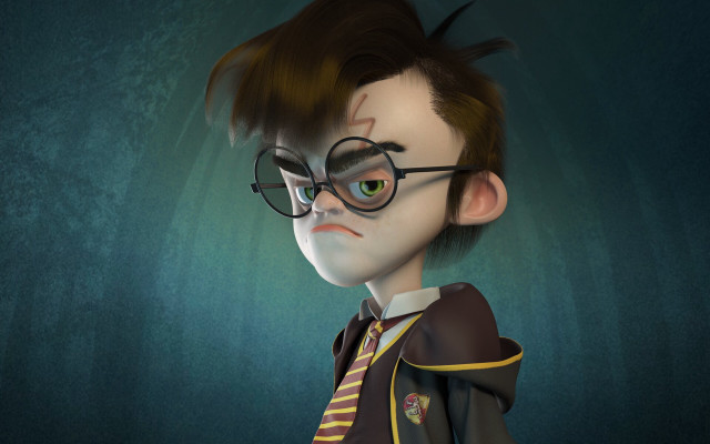 Harrypotter glasses greeneyes portrait pop free wallpaper for desktop - medium preview image