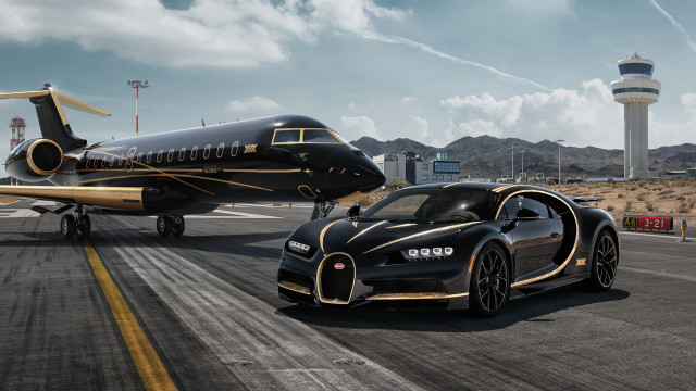 Bugatti jet airliner airport cloud free wallpaper for desktop - medium preview image