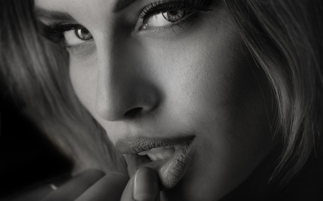 Woman ring blackandwhite darkbackground promotional free wallpaper for desktop - medium preview image