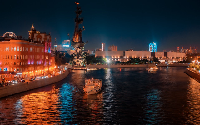 River bridge city night lights #4 free wallpaper for desktop - medium preview image